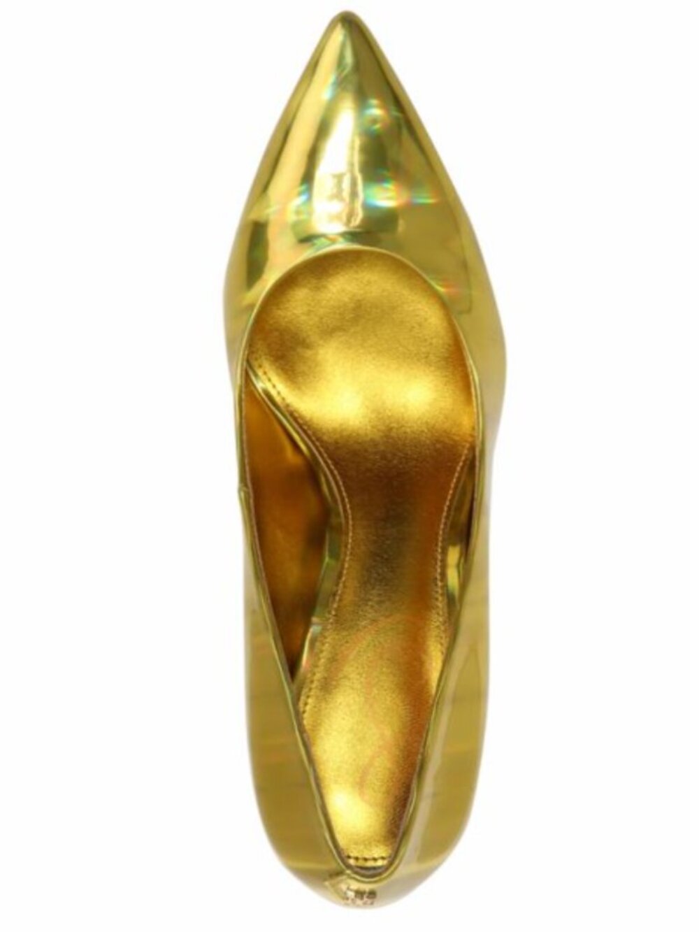 Sam Edelman Hazel 7.5 Mimosa Gold Iridescent Holographic Pumps